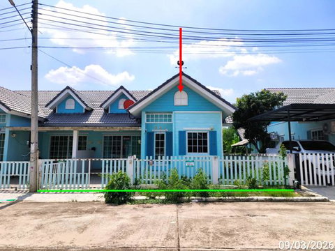 บ้านเดี่ยว 35.6 ตร.วา วีน่า ทาวน์ ปลวกแดง ระยอง 1.9M