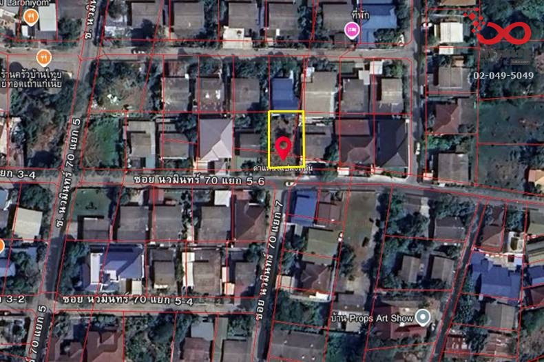 รูป ขายที่ดิน 100 ตรว. ถมแล้ว ซอยนวมินทร์ 70 แยก 7 ถนนนวมินทร์ - รูปที่ 5/5