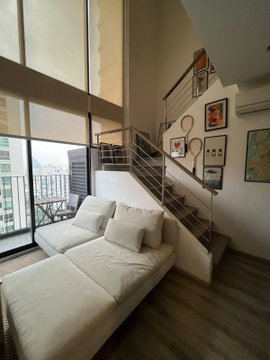 P0654/ขายด่วน Ideo Mobi Asoke ห้อง Duplex ชั้นสูง วิวสวย 0 เมตรจาก MRT เพชรบุรี ราคาต่ำกว่าทุน