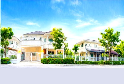 เช่าบ้านเดี่ยว รร.เตรียมอุดมศึกษาน้อมเกล้า  : ใกล้โลตัส สุขาภิบาล3 1.8 กม.5-6นอน 111ตร.วา. เพอร์เฟคเพลส รามคำแหง 164 คฤหาสน์หัวมุม 2ชั้น พร้อมเรือนรับรอง2ชั้น 5-6นอน 111ตร.วา. 410ตร.ม.