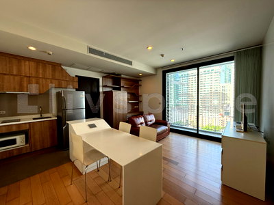 Condos for rent : ▚ LI123ツ FOR RENT: Pyne By Sansiri 1BR 45sqm. 29K ✨ High Floor, Pool View, 0m. from BTS Ratchathewi 🏙️