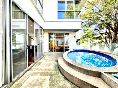 เช่าบ้านเดี่ยว ถนนเพชรบุรี กรุงเทพฯ : Baan Sun Wichai | Spacious 4 Bed Pool Villa in Rama 9 Area - BR28064SH