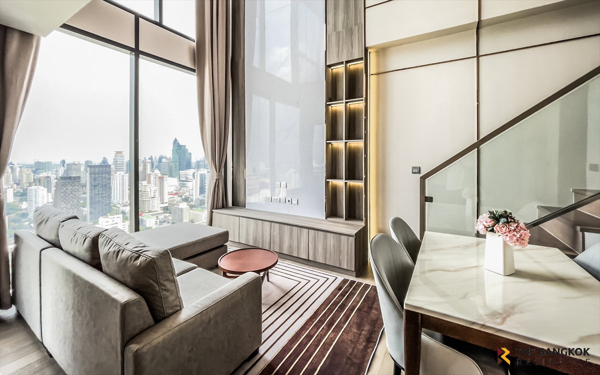 รูป Condofor Rent 💎 Celes Asoke, Beautiful & Luxury Duplex Unit 💎100K 2BR 90sqm 🌃 - รูปที่ 2/9