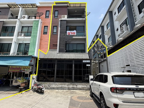 ขายโฮมออฟฟิสหลังมุมหน้ากว้าง 4 ชั้น ใกล้วงแหวนกาญจนาภิเษก150เมตร ประเวศ กรุงเทพฯ 40 ตรว 2นอน 5น้ำ