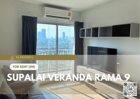 For rent 📍 Supalai Veranda Rama 9 📍 2 bedrooms, 2 bathrooms, fully furnished and equipped with appliances. Near The Street Ratchadaphisek.
