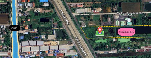 ขายที่ดิน คลองสี่ อ.คลองหลวง เนื้อที่รวม 21 ไร่ 147 ตร.ว. ราคาถูก