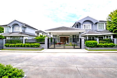 เช่าบ้านเดี่ยว ม.เทคโนโลยีมหานคร : คฤหาสน์ใหญ่มาก ให้เช่า 5นอน 6แอร์ 5น้ำ 100ตรว. จอดรถ4คัน โลตัส2.3 กม.บิ๊กซี 7-Elevenสุวินทวงศ์ 44 450 ม.รักสัตว์ ตลาดหนองจอก 1.2 กม.