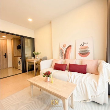 The Base Urban Rama9 (1 Bedroom 1Bathroom) 34 Sqm. Rent 22K/month ▫️Line: @sanhaproperty📲095-6922871