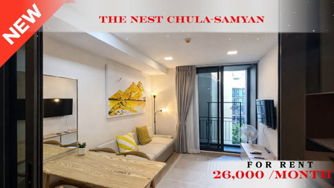 🍀🍀 Prime condo location🚆 ให้เช่า📌 เดอะ เนสท์ จุฬา สามย่าน (Line: @rent2022) MRT สามย่าน พร้อมเข้าอยู่ 🔖A11153