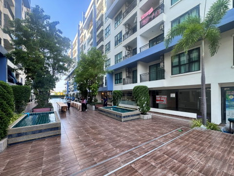 KT0014📲LineID @556ryccg🏬ร้านค้า The Blue Residence สุขุมวิทพัทยา87 33.5ตรม แถมแอร์ 1เครื่อง