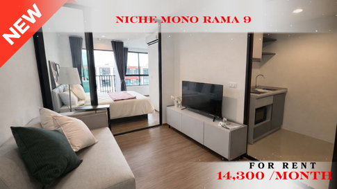 💝 Fully Furnished Unit For Rent 📌 Niche Mono Rama 9 (Line: @rent2022) | Near MRT Thailand Cultural Centre ✨ Ready to move in! ✨ 📌 Ref Code: A11179