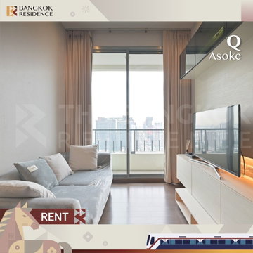 Rent condo 🎯 Q Asoke, 2 br 45.79 sq.m. 30k, Beautiful room, Great price 💸 Near MRT Phetchaburi 