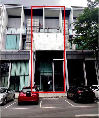 อาคารพาณิชย์ วิทยาลัยพณิชยการบางนา : อาคารพาณิชย์ 4 ชั้น (ลักษณะโฮมออฟฟิศ) เนื้อที่ 20.8 ตร.ว. ถนนบางนา-ตราด กม.5 (ขาเข้า)