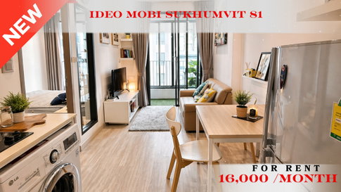 🍀🍀🍀 Fully furnished💝 ให้เช่า📌 ไอดีโอ โมบิ สุขุมวิท81 (Line:@rent2022)BTS อ่อนนุช ✨พร้อมเข้าอยู่🌼A00725