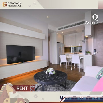 Rent condo 🎯 Q Asoke, 2br 65sqm 42k, Beautiful Unit Fully Furnished 💚near MRT Phetchaburi 