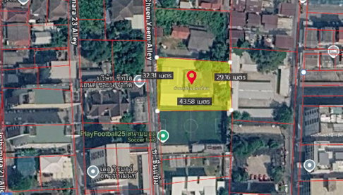 305 Sq.W. Land + Buildings in Intramara 25 – 50M THB