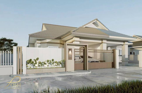 Renovated Single-Storey Semi-Detached House Topland Rassada, Samkong Prime, convenient location near the bypass road.