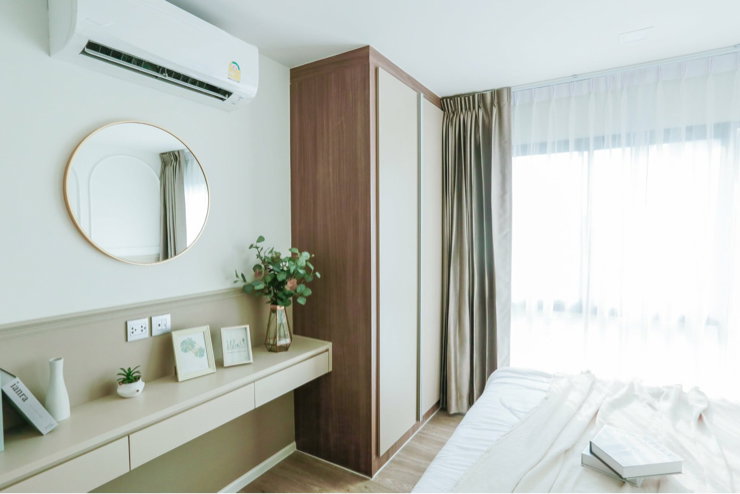 รูป ให้เช่า Kave town Space ข้างม.กรุงเทพ ตึก C ชั้น 7 ขนาด 29 ตร.ม วิวสวน สระ🩵ครัวแยก - รูปที่ 3/7