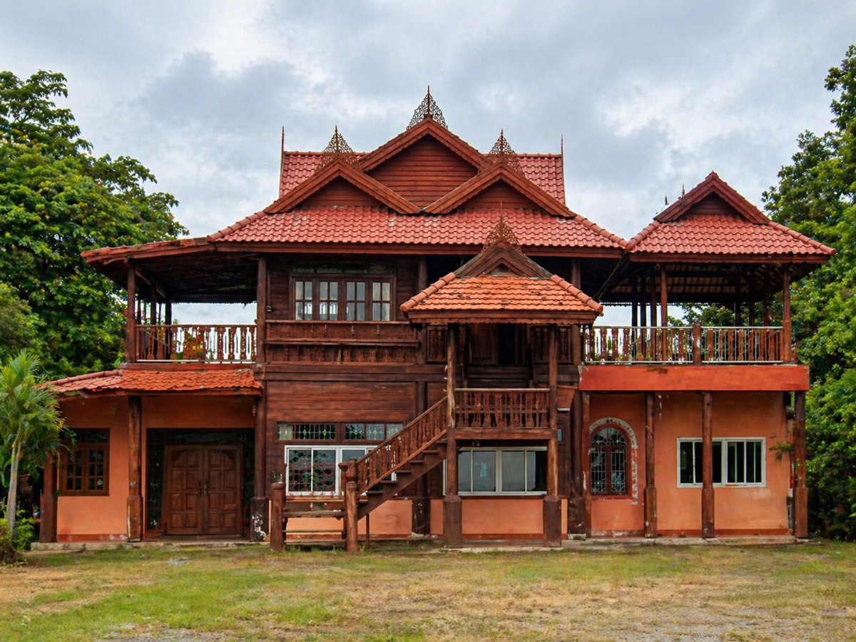 บ้านทรงไทยริมบึง 2 ไร่ วิวหลักล้าน โฉนดพร้อมโอน ที่ชัยภูมิ