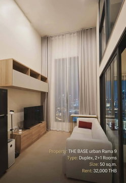 Code: 26KJ2056  for rent The Base Urban Rama 9 🔥🔥 Line ID: @kjcondo (with @)🔥🔥