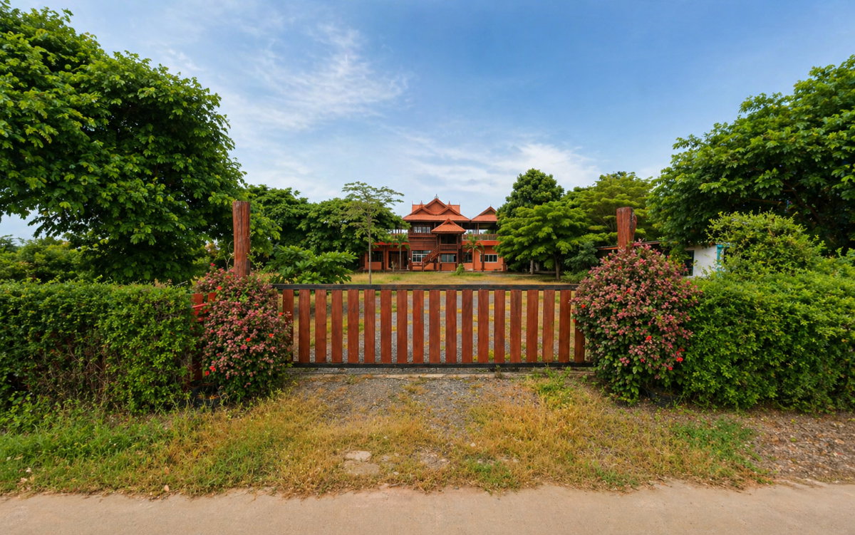 รูป บ้านทรงไทยริมบึง 2 ไร่ วิวหลักล้าน โฉนดพร้อมโอน ที่ชัยภูมิ - รูปที่ 3/7