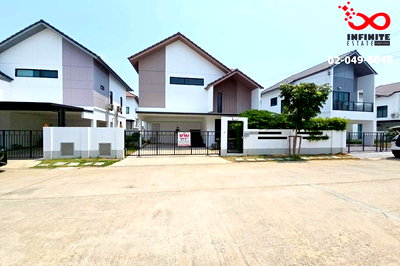 ขายบ้านเดี่ยว : ขายบ้านเดี่ยว 2 ชั้น เรสท์บางใหญ่ 47.3 ตร.ว.บ้านสวย ฟังก์ชันครบ  พร้อมอยู่ ใกล้ MRT คลองบางไผ่