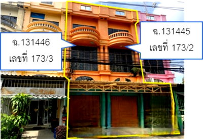 อาคารพาณิชย์ เขตดอนเมือง : ขายอาคารพาณิชย์ 3 ชั้น เนื้อที่ 38 ตร.ว. ซอยประชาอุทิศ 17 แขวงทุ่งสองห้อง เขตดอนเมือง กทม.