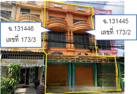 ขายอาคารพาณิชย์ 3 ชั้น เนื้อที่ 38 ตร.ว. ซอยประชาอุทิศ 17 แขวงทุ่งสองห้อง เขตดอนเมือง กทม.