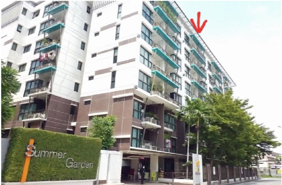 รูป ห้องชุด/คอนโดมิเนียม 42.6 ตร.ม. ห้องชุด ซัมเมอร์การ์เด้นท์ [ชั้น 7 อาคาร B] ปากเกร็ด นนทบุรี 2.9M - รูปที่ 2/8