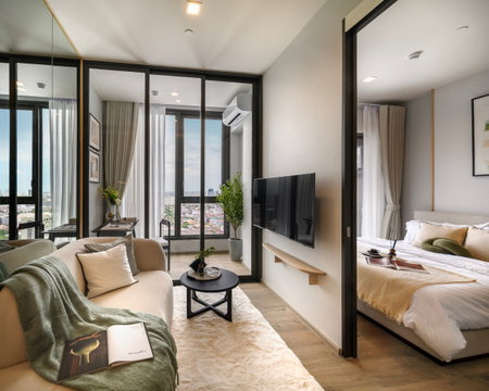 ✨Condo for Rent : The Crest park residences (AP-02) ( line : @condo91 )