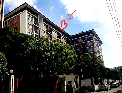 ขายคอนโด : ห้องชุด/คอนโดมิเนียม 29.87 ตร.ม. ห้องชุด บี คอนโด [ชั้น 7 อาคาร B] บางพลี สมุทรปราการ 1.5M