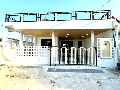 บ้านเดี่ยว กรุงเทพมหานคร : บ้านชั้นเดียว หลังมุมใน มีดาดฟ้าชั้นบน หมู่บ้านนันทวัน5 ซอยเลียบวารี11 คู้ขวา หนองจอก บ้านสวย ทำเลดี พร้อมเฟอร์นิเจอร์