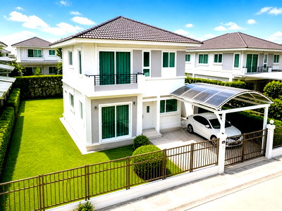 เช่าบ้านเดี่ยว สถานีขนส่งกรุงเทพฯ (สายใต้ใหม่) : เซ็นทรัล เวสต์วิลล์ 2.5กม. บ้านเดี่ยว 2 ชั้น 3 นอน วงแหวน ปิ่นเกล้า-พระราม 5 2 น้ำ ใกล้ตลาดพระราม 5 700 ม. กว้างขวาง 60 ตร.วา.240 ตร.ม.