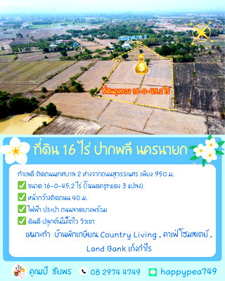 ที่ดิน นครนายก : 🌳 ที่ดินถุงทองแปลงสวย 16 ไร่ นครนายก: จุดยุทธศาสตร์แห่งการลงทุนและชีวิตสโลว์ไลฟ์ใกล้เขาใหญ่! 🏞️