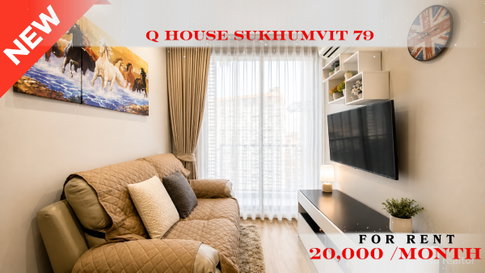 🍀🍀🍀 Fully furnished💝 ให้เช่า📌 คิว เฮ้าส์ สุขุมวิท 79(Line:@rent2022)BTS อ่อนนุช✨พร้อมเข้าอยู่🌼A11290