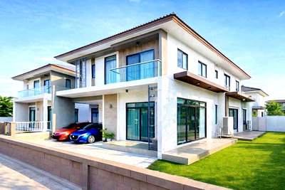 บ้านเดี่ยวให้เช่า : คฤหาสน์2ชั้น บ้านเดี่ยว ประเวศ 4นอน บางนา-สุขาภิบาล2 ใกล้รพ.สิรินธร 1.4 กม. ใกล้ แจสกรีน วิลเลจ ประเวศ 850ม. 4น้ำ 55 ตร.ว. 220ตร.ม.