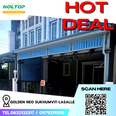 Townhouses for rent : #R10013 🎉 030569 House for Rent: Golden Neo Sukhumvit-LaSalle