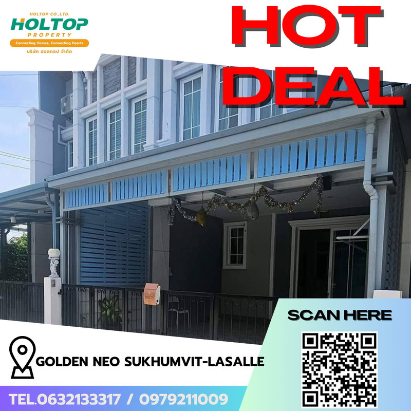 Townhouses for rent : #R10013 🎉 030569 House for Rent: Golden Neo Sukhumvit-LaSalle