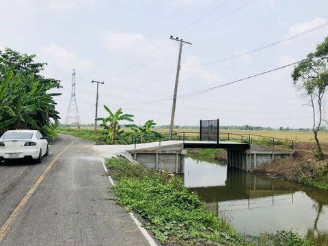 ขายที่ดินหนองจอก ถนนมิตรไมตรี6 ที่สวยติดถนนลาดยาง มีสะพานข้ามคลอง