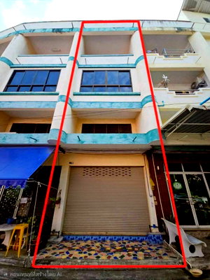 Shophouses for sale Kasetsart University Si Racha Campus : Three-story commercial building for sale near Assumption School Sriracha, Chonburi.
