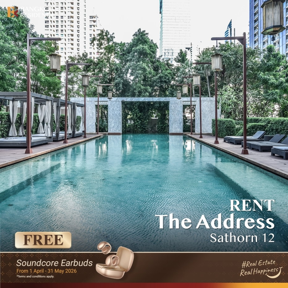 รูป เช่าคอนโด 💚 The Address Sathorn 12 ห้อง1นอน 56ตรม 30k 🛋️ ห้องสวย เฟอร์ครบ ใกล้ BTS เซนต์หลุยส์ - รูปที่ 1/6
