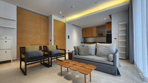 Saladaeng Residences | ห้องกว้างมากหนึ่งนอนไซต์ใหญ่ ตกแต่ง สวยเรียบๆ โล่งๆ เหมาะกับคนมีของเยอะ