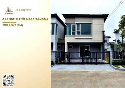 บ้านแฝดให้เช่า : บ้านให้เช่า 🔥 Grande Pleno Mega Bangna 🔥 3 ห้องนอน 3 ห้องน้ำ เฟอร์นิเจอร์ และ เครื่องใช้ไฟฟ้าครบ ใกล้เมกาบางนา
