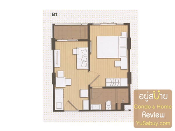 picture Condo sale :  at Elio 64 Sukhumvit 64, north-facing unit with outside view (Rt-01) - 7/8