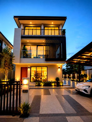 ขายบ้านเดี่ยว : ขาย บ้านเดี่ยว 3 ชั้น • AQ ARBOR สวนหลวง ร.9 - พัฒนาการ • 3 ห้องนอน • ใกล้สวนหลวง ร.9 
