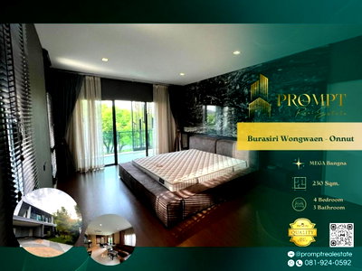 บ้านเดี่ยวให้เช่า : AB05913 - Burasiri Wongwaen - Onnut : BTS  Onnut 
