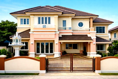บ้านเดี่ยวให้เช่า : คฤหาสน์หรู 3 น้ำ 1 ครัว 67ตร.ว. พร้อมเฟอร์ฯ MRTไทรม้า 300 ม. บ้าน 2ชั้น 3-4นอน 4ปีมีครั้ง สุดพิเศษ รพ.รัตนาธิเบศร์ 1.7 กม