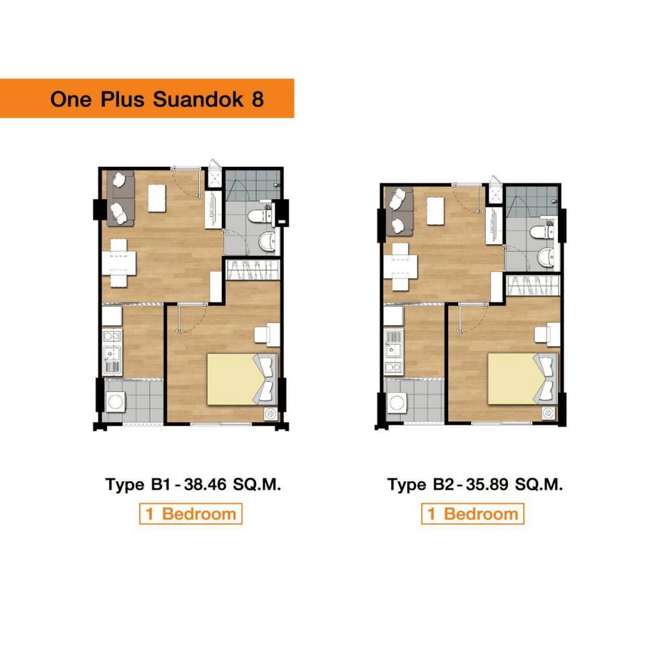รูป 📍ให้เช่า One Plus คอนโดฯ สวนดอก8📍 ห้องใหญ่ที่สุดในอาคาร!! - รูปที่ 18/18