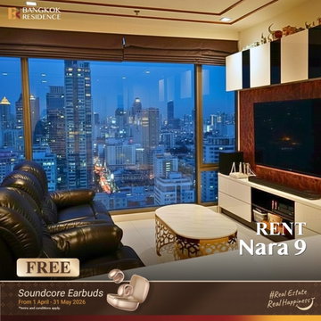 เช่าคอนโด 🌃 Nara 9 ห้อง2นอน 78ตร.ม. 45k ยูนิตชั้นสูง วิวสวยสะกดสายตา🌠ใกล้ BRT อาคารสงเคราะห์  