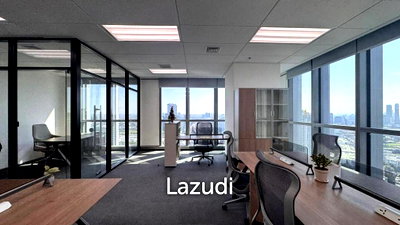 Office for rent Srinakharinwirot University Prasanmit Campus : 72 sqm modern office for rent in Huai Khwang Bangkok with city skyline view